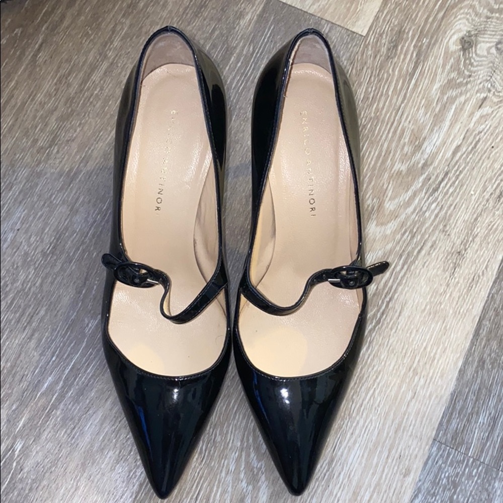 Enrico Antinori- patent leather heels buckle strap